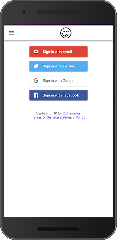 Login with social providers using Firebase